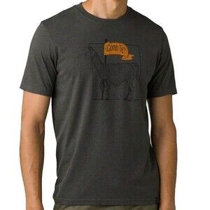 Mens XL Prana Shirt Como Te Llama Spanish Print Outdoors Fishing Boating Tee